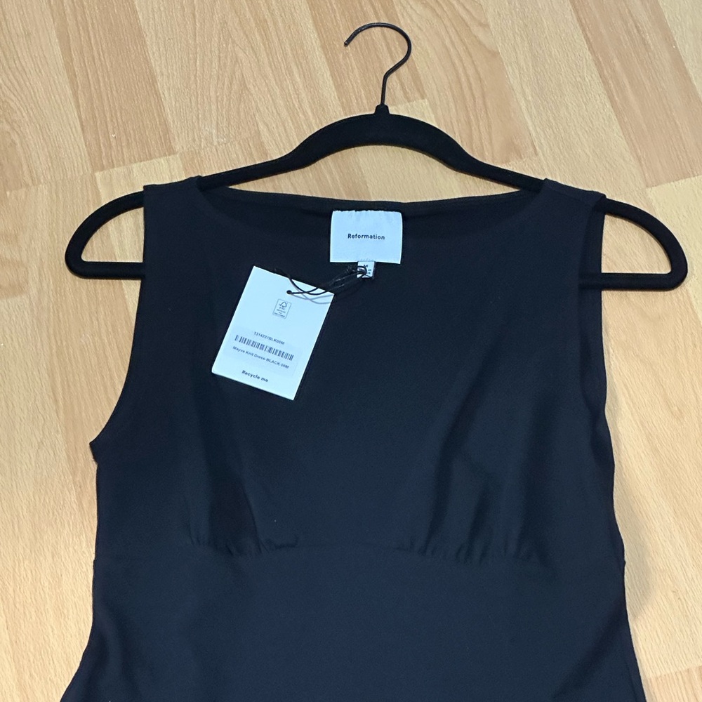 Reformation Black Mayve Knit Dress Size M